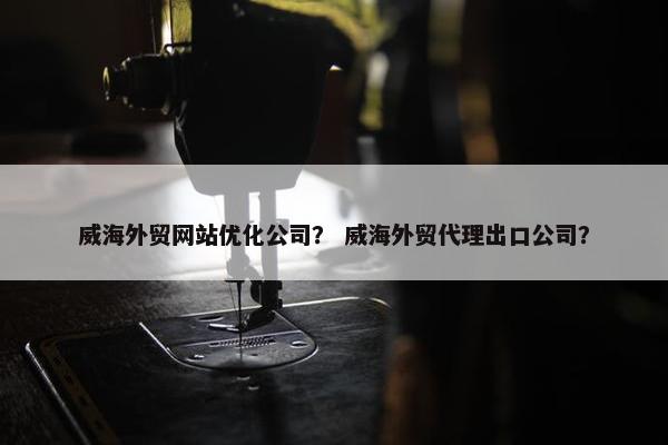 威海外贸网站优化公司？ 威海外贸代理出口公司？