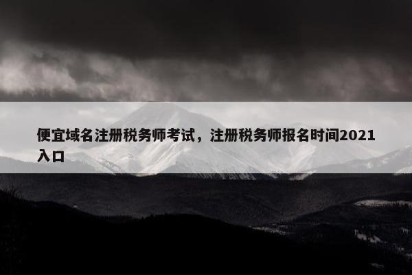 便宜域名注册税务师考试，注册税务师报名时间2021入口