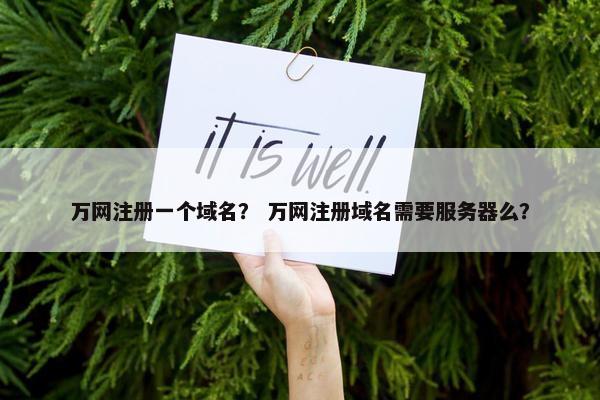 万网注册一个域名？ 万网注册域名需要服务器么？