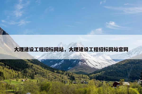大理建设工程招标网站，大理建设工程招标网站官网