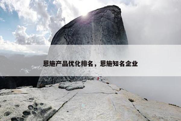 恩施产品优化排名，恩施知名企业