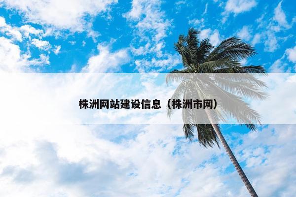 株洲网站建设信息（株洲市网）