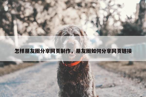 怎样朋友圈分享网页制作，朋友圈如何分享网页链接