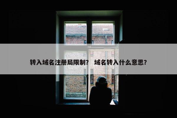 转入域名注册局限制？ 域名转入什么意思？