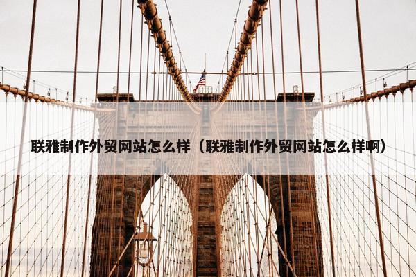 联雅制作外贸网站怎么样（联雅制作外贸网站怎么样啊）