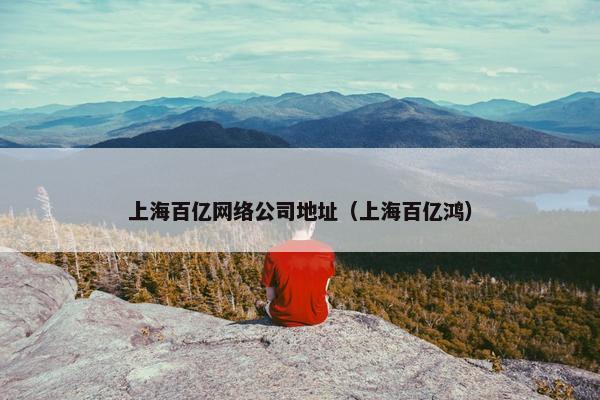 上海百亿网络公司地址（上海百亿鸿）