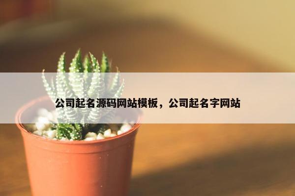 公司起名源码网站模板，公司起名字网站