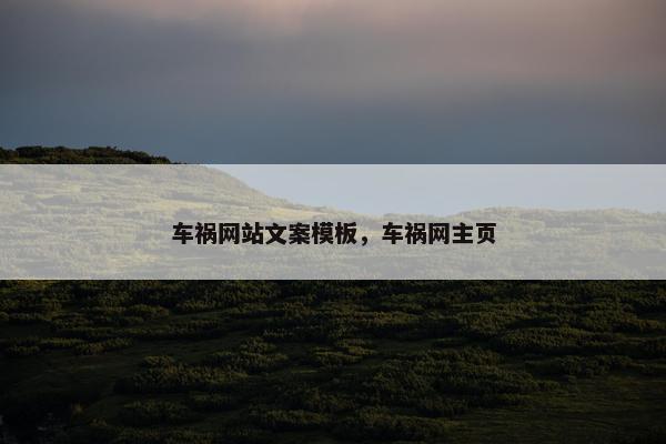 车祸网站文案模板，车祸网主页