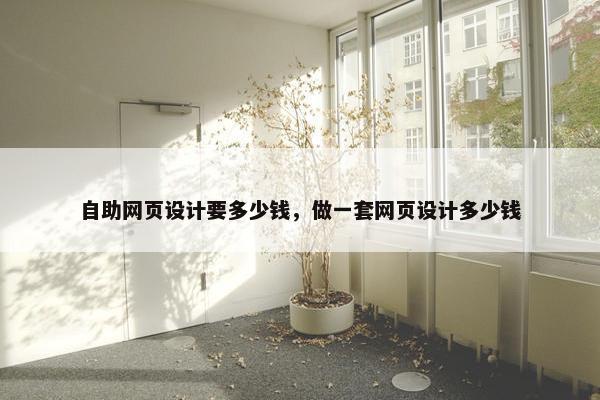 自助网页设计要多少钱，做一套网页设计多少钱
