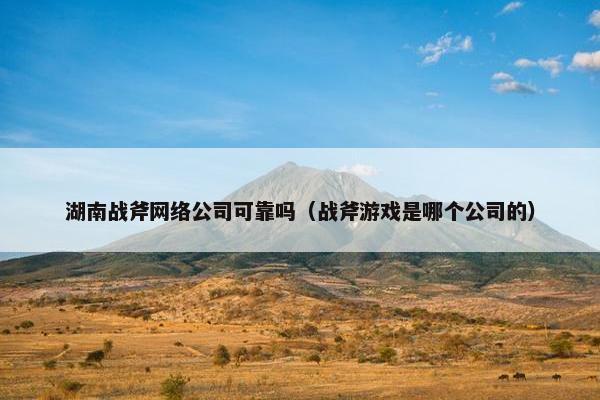 湖南战斧网络公司可靠吗（战斧游戏是哪个公司的）