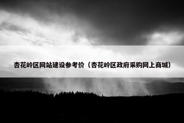 杏花岭区网站建设参考价（杏花岭区政府采购网上商城）