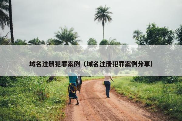 域名注册犯罪案例（域名注册犯罪案例分享）