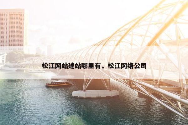 松江网站建站哪里有，松江网络公司