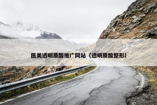 医美透明质酸推广网站（透明质酸整形）