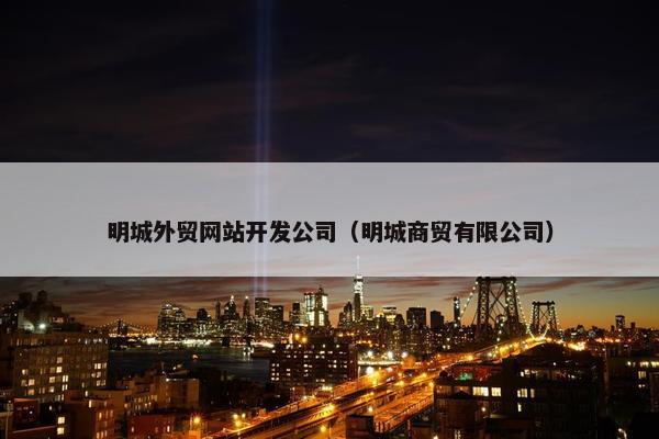 明城外贸网站开发公司（明城商贸有限公司）