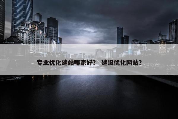 专业优化建站哪家好？ 建设优化网站？