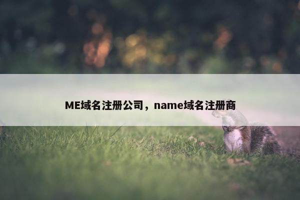 ME域名注册公司，name域名注册商