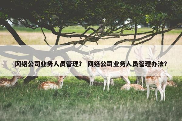 网络公司业务人员管理？ 网络公司业务人员管理办法？