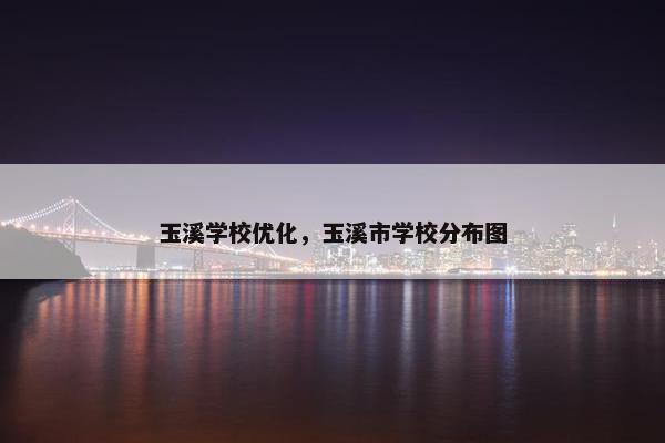 玉溪学校优化，玉溪市学校分布图