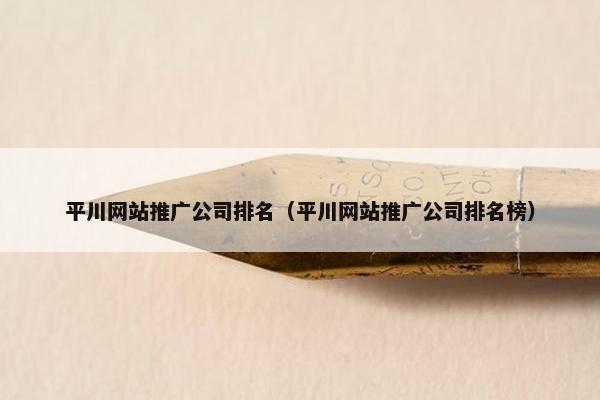 平川网站推广公司排名（平川网站推广公司排名榜）