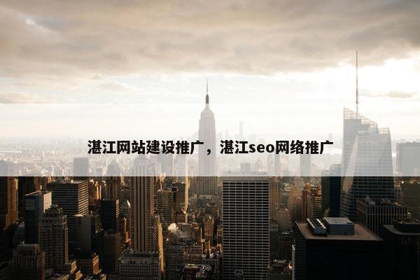湛江网站建设推广，湛江seo网络推广