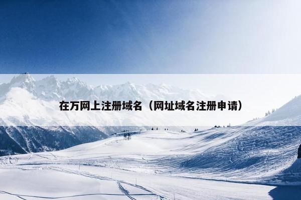 在万网上注册域名（网址域名注册申请）