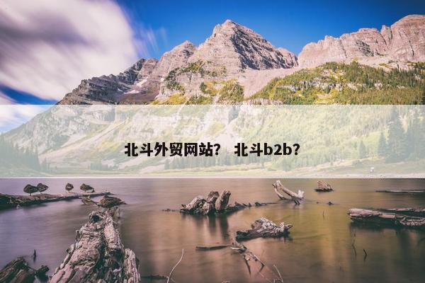 北斗外贸网站？ 北斗b2b？