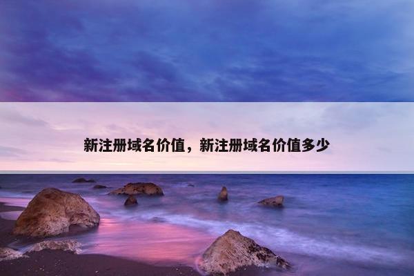 新注册域名价值，新注册域名价值多少