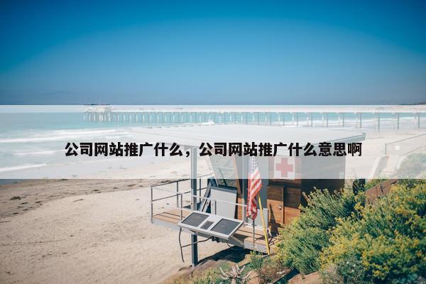 公司网站推广什么，公司网站推广什么意思啊