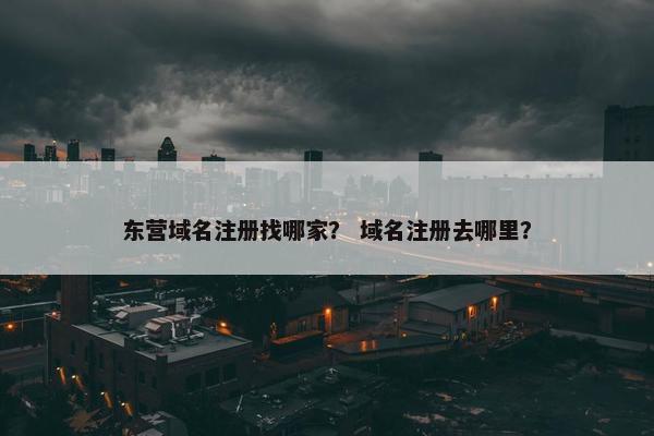 东营域名注册找哪家？ 域名注册去哪里？