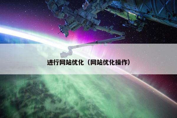 进行网站优化（网站优化操作）
