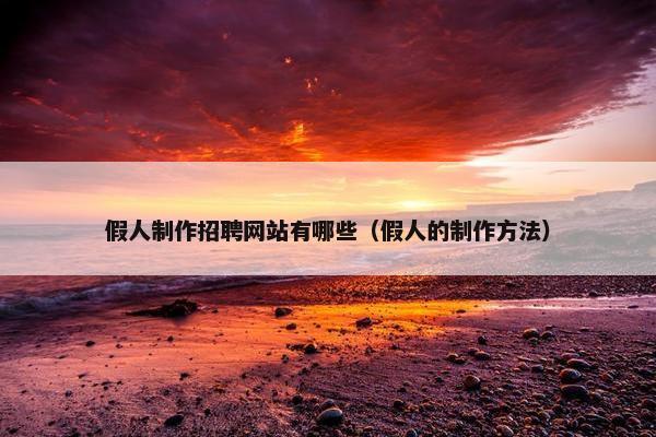 假人制作招聘网站有哪些（假人的制作方法）