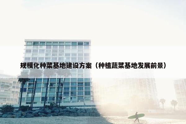 规模化种菜基地建设方案（种植蔬菜基地发展前景）
