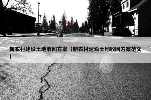 新农村建设土地收回方案（新农村建设土地收回方案范文）