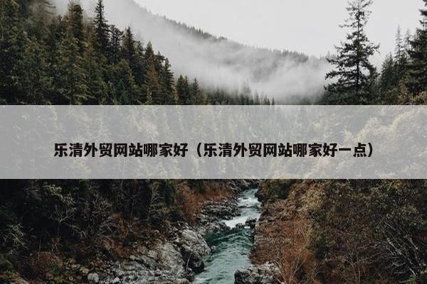 乐清外贸网站哪家好（乐清外贸网站哪家好一点）
