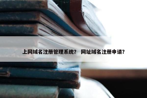 上网域名注册管理系统？ 网址域名注册申请？