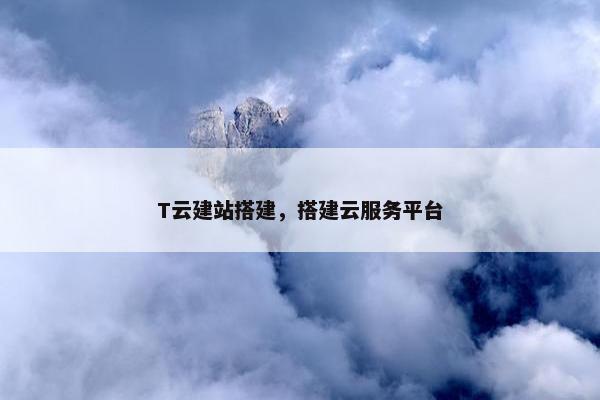 T云建站搭建，搭建云服务平台