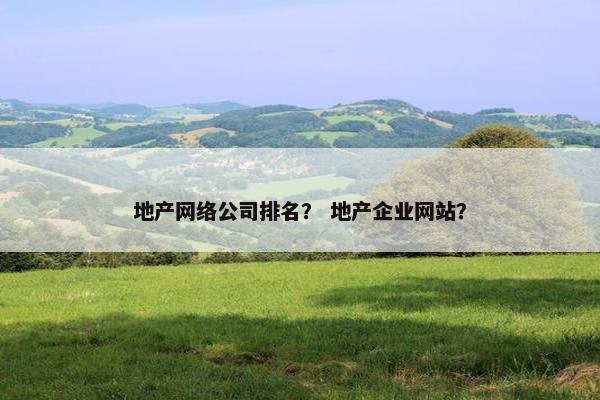 地产网络公司排名？ 地产企业网站？