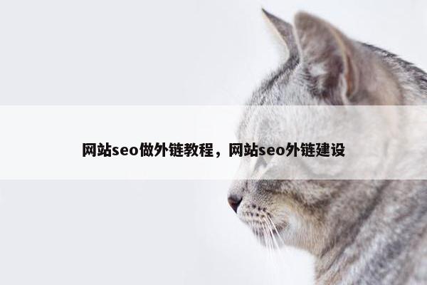 网站seo做外链教程，网站seo外链建设