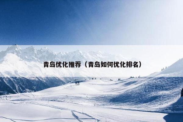 青岛优化推荐（青岛如何优化排名）