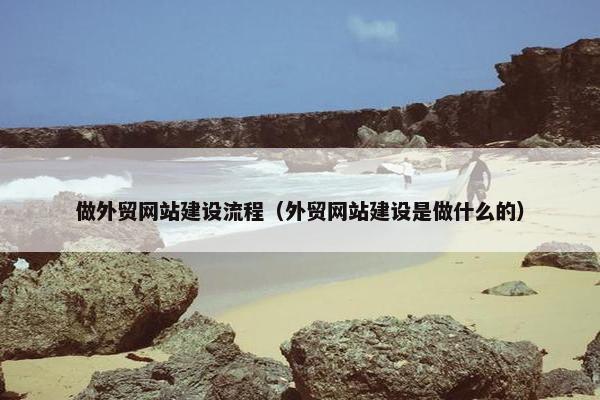 做外贸网站建设流程（外贸网站建设是做什么的）