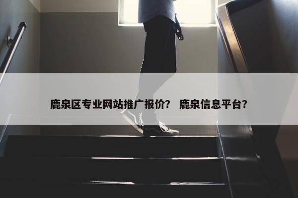 鹿泉区专业网站推广报价？ 鹿泉信息平台？