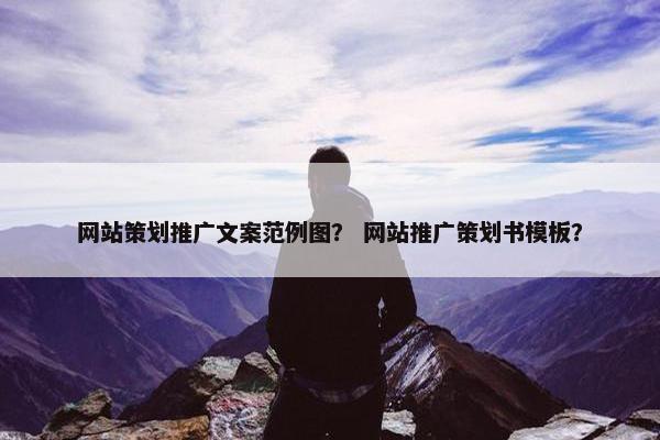 网站策划推广文案范例图？ 网站推广策划书模板？