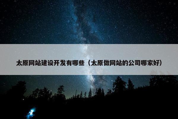 太原网站建设开发有哪些（太原做网站的公司哪家好）