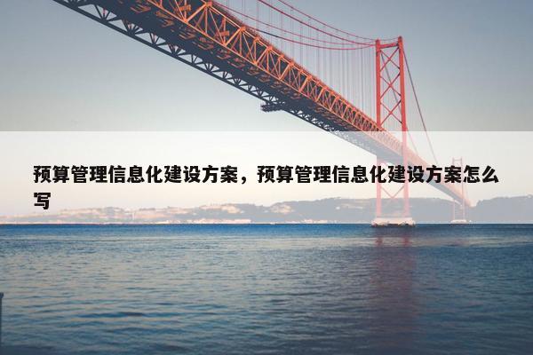 预算管理信息化建设方案，预算管理信息化建设方案怎么写