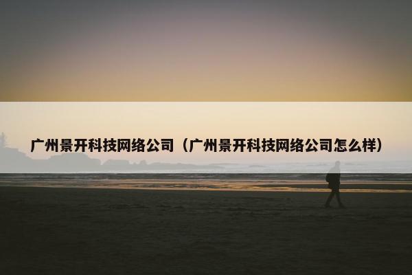 广州景开科技网络公司（广州景开科技网络公司怎么样）