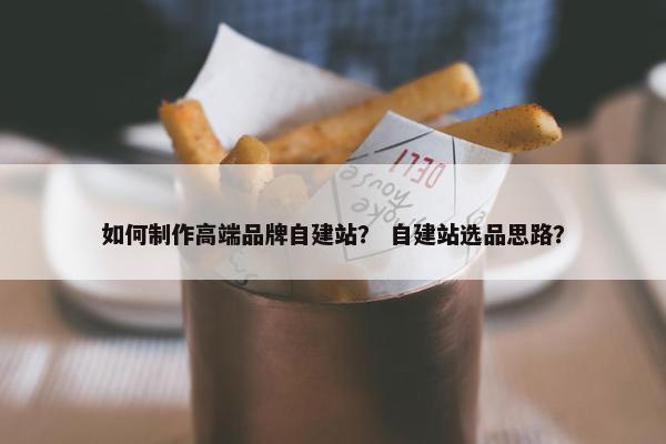 如何制作高端品牌自建站？ 自建站选品思路？