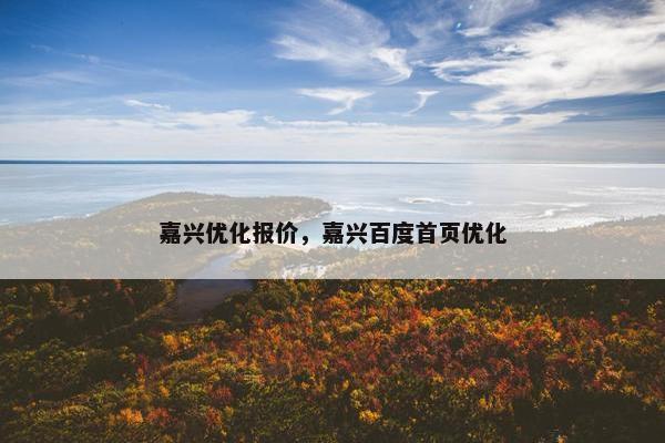 嘉兴优化报价，嘉兴百度首页优化