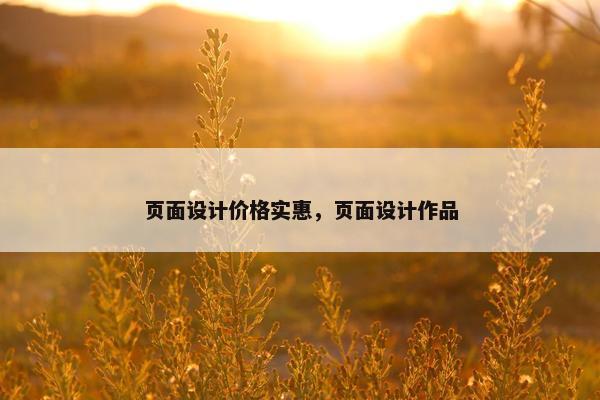 页面设计价格实惠，页面设计作品