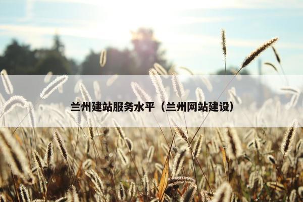 兰州建站服务水平（兰州网站建设）